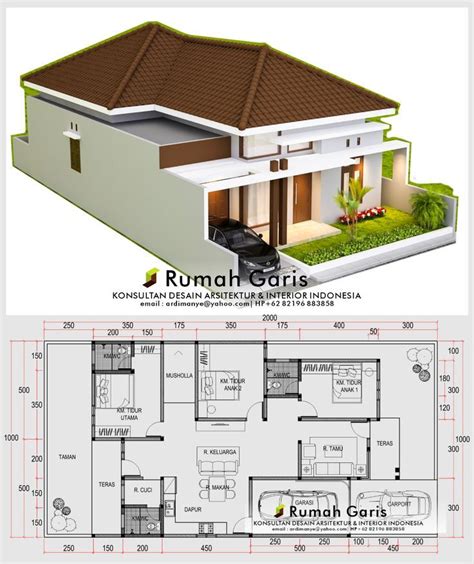 Desain Rumah Minimalis Tipe Kapling X M Kamar Tidur