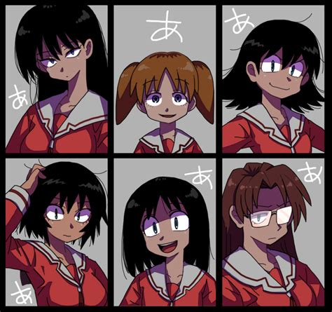 Safebooru D A Azumanga Daioh Azumanga Daiou Black Hair Blue Eyes