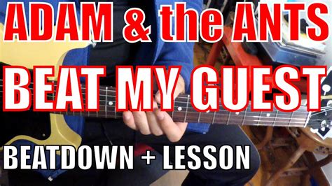 Adam And The Ants Beat My Guest Guitar Tutorial Youtube