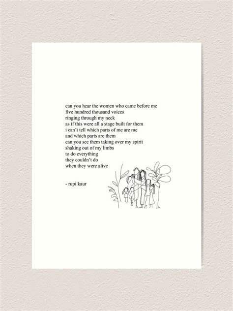 Poem By Rupi Kaur Art Print For Sale By Freyyyaaa Redbubble