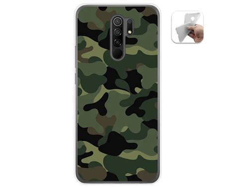 Funda Gel Tpu para Xiaomi Redmi 9 diseño Camuflaje Dibujos Fundas