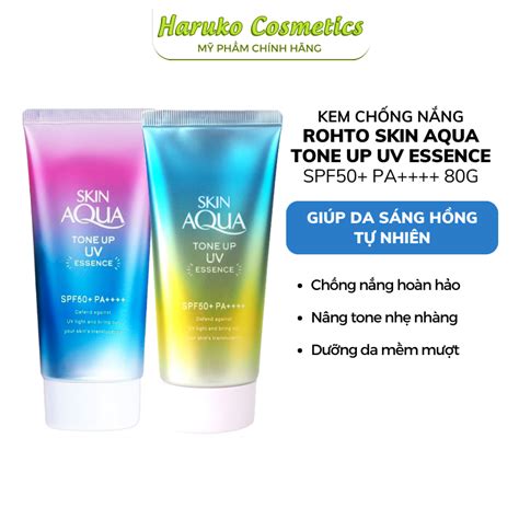 Kem Chống Nắng Rohto Skin Aqua Tone Up Uv Essence Spf50 Pa Nhật