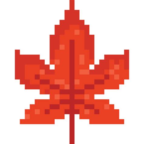 Pixel art autumn red maple icon 2 27190528 PNG