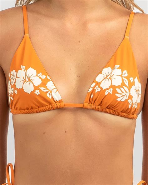 Shop Billabong On Island Time Slide Tall Sliding Triangle Bikini Top In