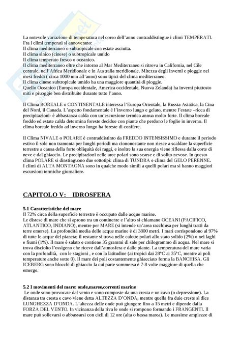 Nozioni Esame Appunti Di Geografia Generale