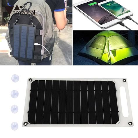 Solar Panel Camping 5V 10W Durable Solar Charger Panel Phone Charger ...