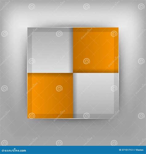 Orange Squares Stock Vector Illustration Of Label Infographic 37151713