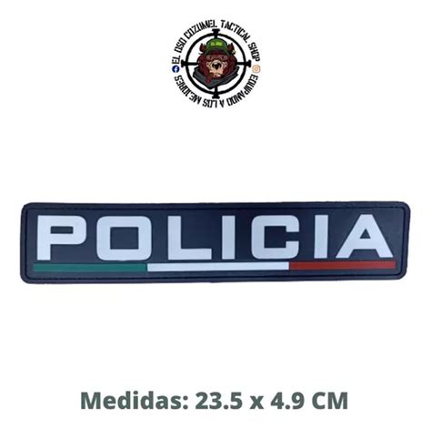 Insignia Parche Pvc Táctico Militar Policía Mx Para Chaleco