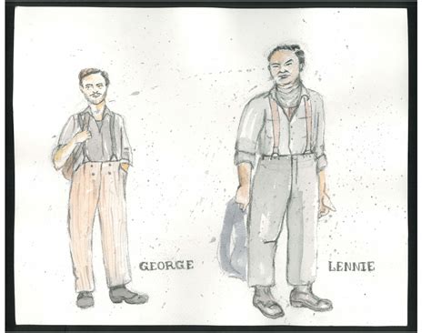 Of Mice And Men George And Lennie Drawing