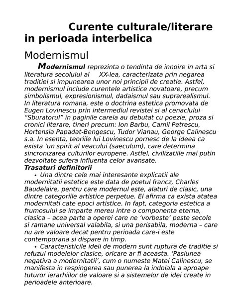 Curente-culturale-literare-in-perioada-interbelica biologia produselor ...
