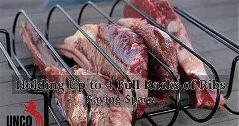 Amazon Rib Rack Stainless Steel Roasting Stand Holds Ribs For