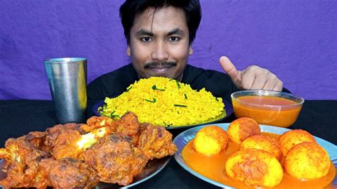 Spicy Egg Curry With Rice Eating Challenge Extra Gravy Big Bite Food