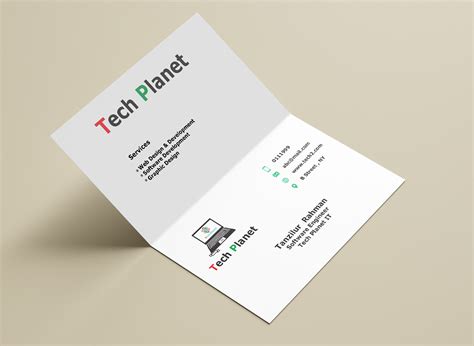 Folded Business Card on Behance