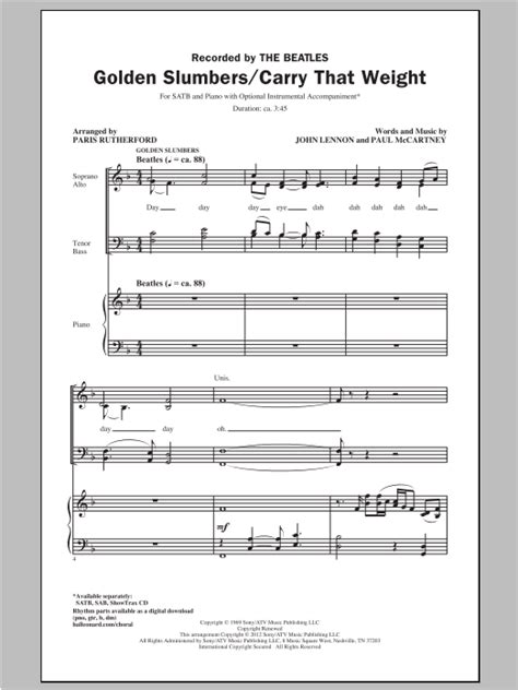 Golden Slumbers | Sheet Music Direct