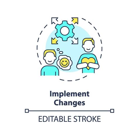 2D Editable Implement Changes Thin Line Icon Concept Isolated Vector