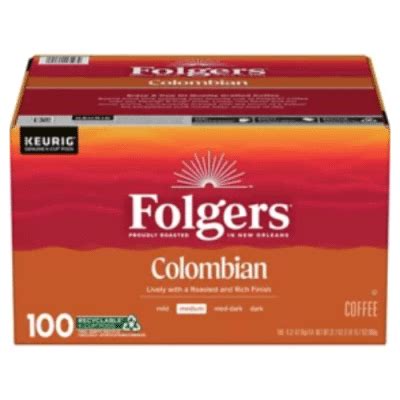 Folgers 100% Colombian 100 pack K-cups: K Cups for Sale.com