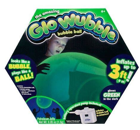 Tiny Glo Wubble Glows Green Wubble Bubble Ball Glows In Dark Visit Our