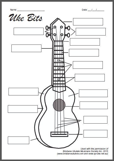 Parts Of A Guitar Worksheets