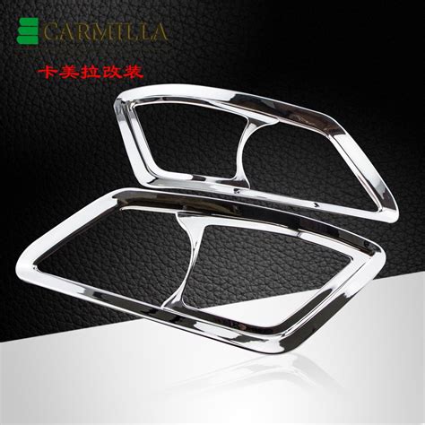 1 Pair Abs Chrome Car Front Fog Lights Cover Fog Lamp Cover Sticker