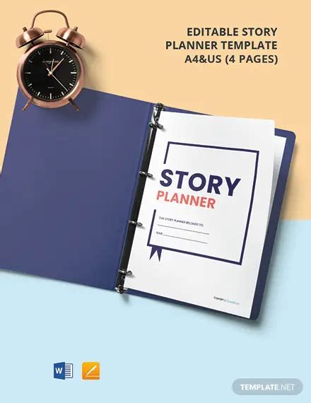 FREE Editable Story Planner Template Word DOC Apple MAC Pages