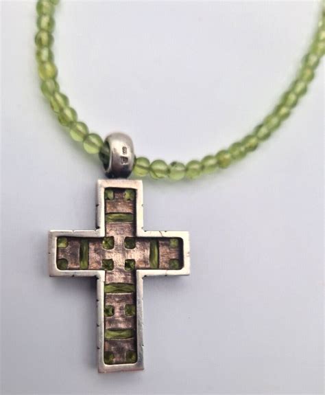 Thomas Sabo Kreuz Anh Nger An Peridot Halskette Er Silber Karabiner