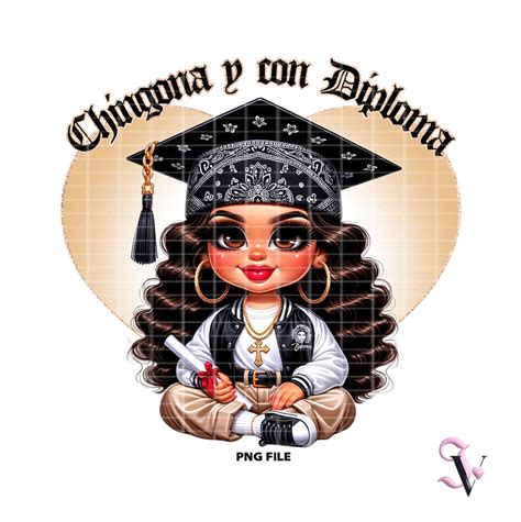 Chingona Y Con Diploma Chicana Chola Educated Latina Graduation Shirt