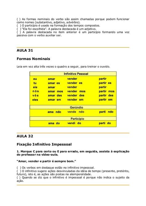 Atividades Estrutura Do Verbo 7o Ano Várias Estruturas