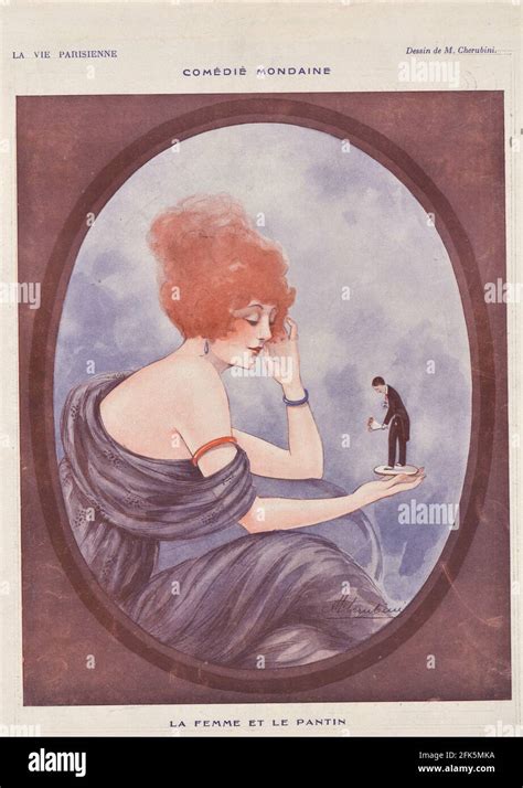 S France La Vie Parisienne Magazine Plate Stock Photo Alamy