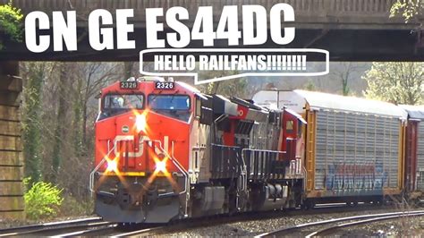 CN GE ES44DC 2326 Leads CSX L125 And More Trains At St Denis MARC