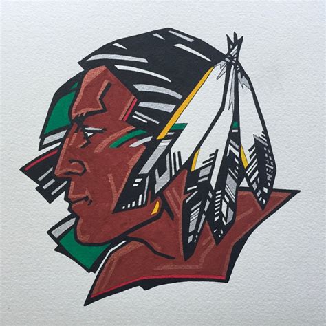 North Dakota Fighting Sioux Painting By Dullandboring On Etsy