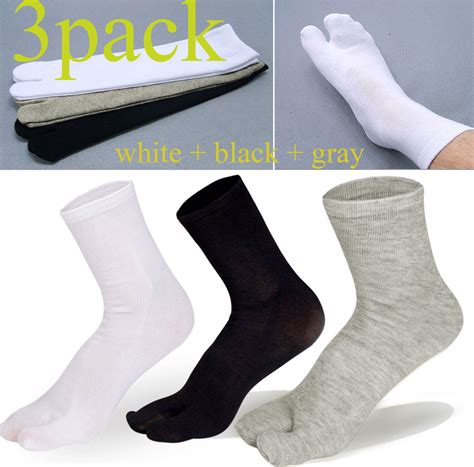 BAG WIZARD Pack Of 3 Mens Womens Tabi Socks Split Sandals Two Toe