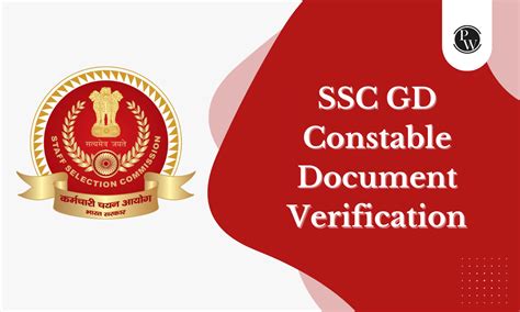 SSC GD Document Verification 2024 Documents Required List