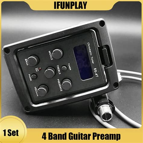 EQ 4T 4 banda guitarra acústica preamp eq equalizador guitarra elétrica