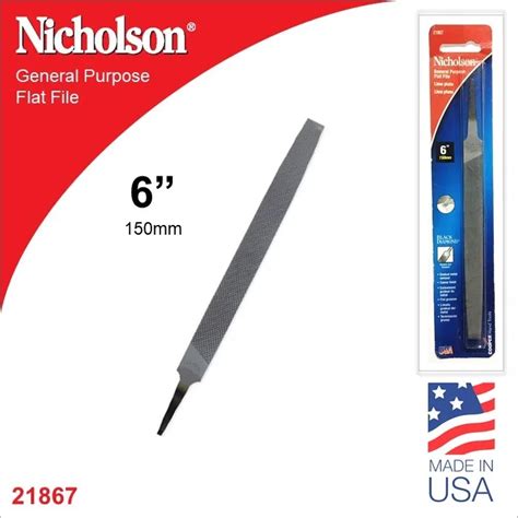 Nicholson 6 Inch Flat Bastard General Purpose Flat File Without