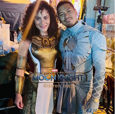 May Calamawy As Layla El Faouly Scarlet Scarab On The Set Of Moon Knight