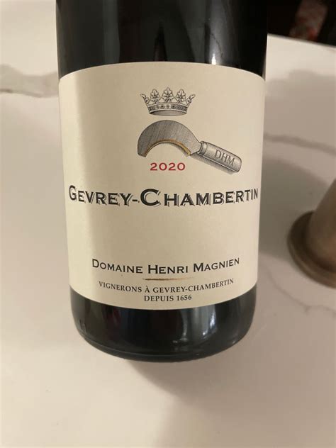 2020 Henri Magnien Gevrey Chambertin France Burgundy Côte de Nuits