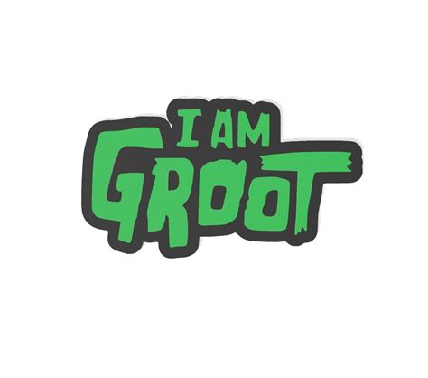 Stl File I Am Groot Logo 🪞・3d Printer Model To Download・cults