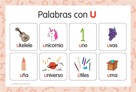 Palabras Con U Con Im Genes Lenguaje