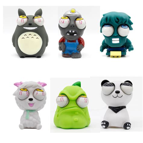 8 Styles Funny Cartoon Animal Small Squeeze Antistress Toy Pop Out Eye