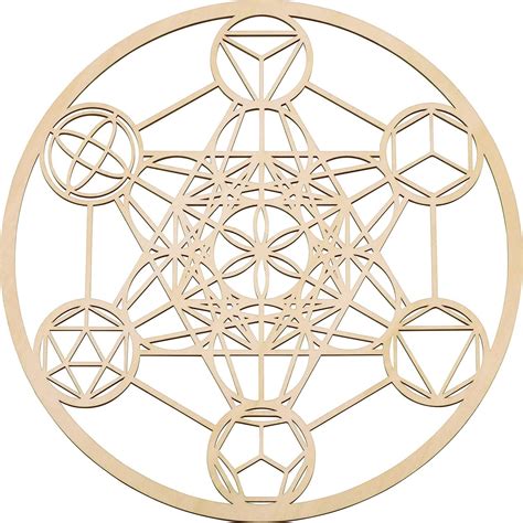 Fourth Level Inch Metatron Cube Wooden Wall Art Home Decor Sacred