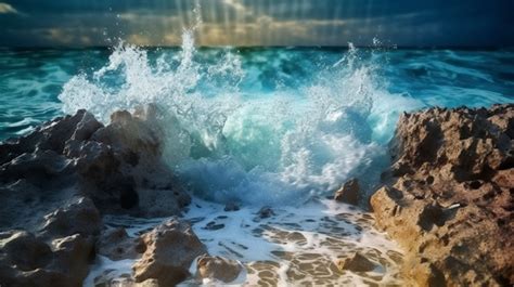 Ocean Swell Background, Day, Sea, Island Background Image And Wallpaper ...