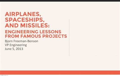 Pdf Airplanes Spaceships And Missiles Engineering Lessons From