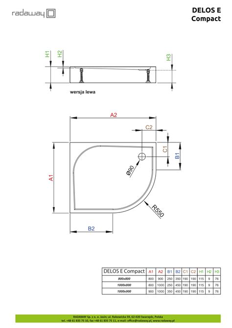 Radaway Delos E Compact Brodzik P Okr G Y Asymetryczny X X