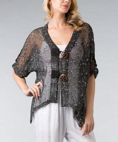 Black Mesh Sidetail Cardigan Women Zulily Cardigans For Women