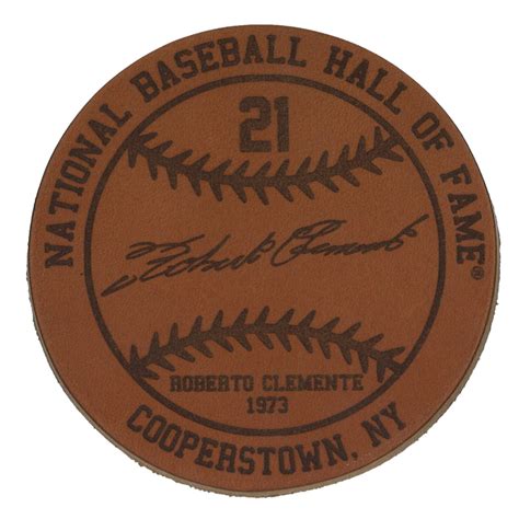 Roberto Clemente Baseball Hall of Fame 2003 Inductee Leather Engraved ...