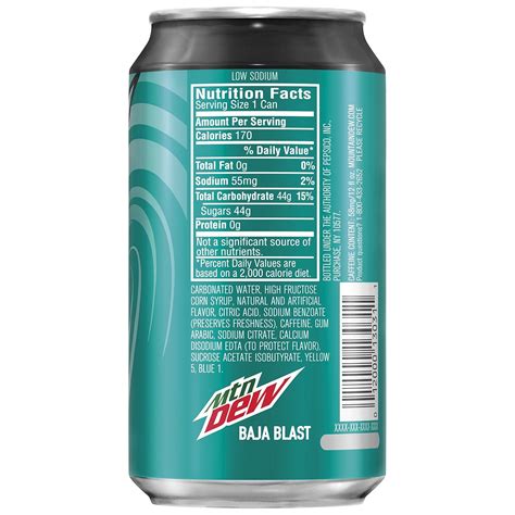 Buy Mountain Dew Baja Blast Cans Oz Cans Count Online At Lowest