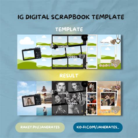 Daylight Instagram Digital Scrapbook Template Ja S Ko Fi Shop Ko Fi