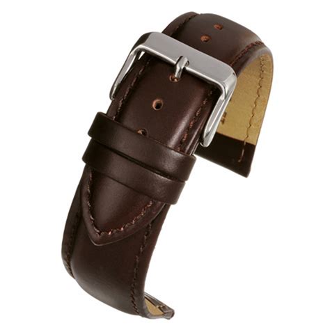 Beckett Brown Calf Heavy Padded Leather Stitched Watch Strap W921