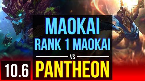 MAOKAI Vs PANTHEON TOP Rank 1 Maokai 4 8M Mastery Points 1300