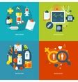 Depression Treatment Concept Icons Set In Flat Vector Image